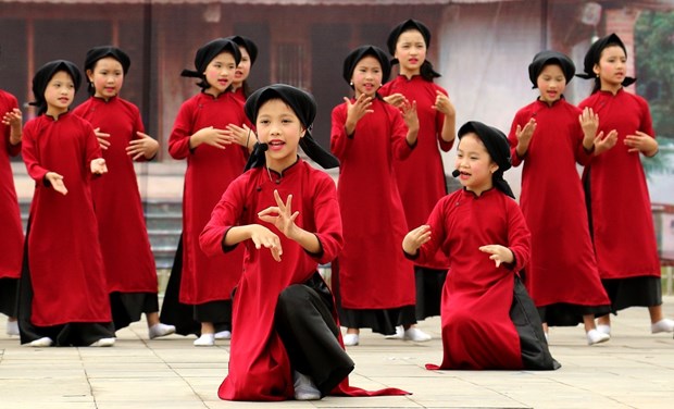 A performance of Xoan singing in Phu Tho's Viet Tri city in 2019 (Photo: VNA)