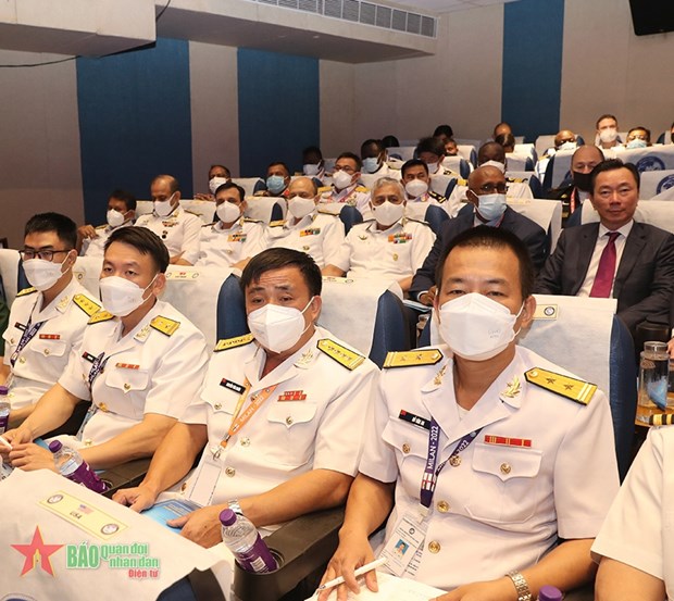 The delegation of the Vietnam People’s Navy at the seminar (Photo: qdnd.vn)