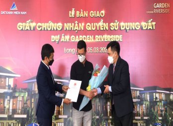 Bàn giao giấy chứng nhận quyền sử dụng đất Dự án Garden Riverside