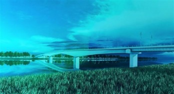 Construction of bridge spanning Hau River begins