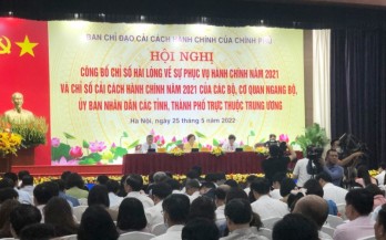 Công bố chỉ số cải cách hành chính năm 2021