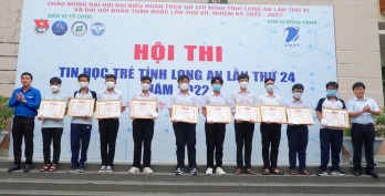 34 thí sinh xuất sắc đoạt giải tại Hội thi Tin học trẻ tỉnh Long An lần thứ 24