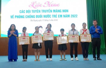 Liên hoan các Đội tuyên truyền măng non về phòng, chống đuối nước trẻ em năm 2022