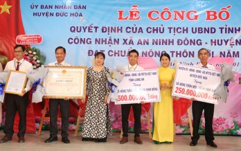 Đức Hòa phấn đấu về đích huyện nông thôn mới