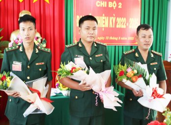 Chi bộ 2, Đảng bộ cơ sở Đồn Biên phòng Sông Trăng tổ chức Đại hội nhiệm kỳ 2022-2025