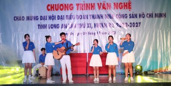 Sôi nổi chương trình văn nghệ chào mừng Đại hội đại biểu Đoàn TNCS Hồ Chí Minh tỉnh Long An lần thứ XI