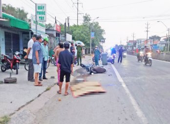 Bến Lức: Tai nạn giao thông nghiêm trọng 1 người chết, 1 người bị thương nặng