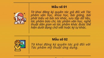 8 mẫu tờ khai đăng ký quyền tác giả theo từng loại hình