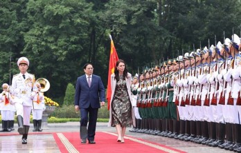 Thủ tướng Phạm Minh Chính chủ trì lễ đón Thủ tướng New Zealand