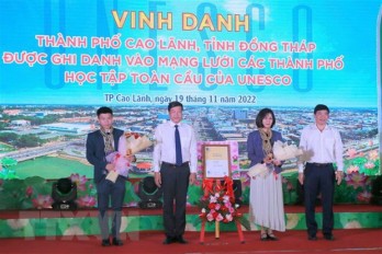 Vinh danh Cao Lãnh là thành phố học tập toàn cầu của UNESCO