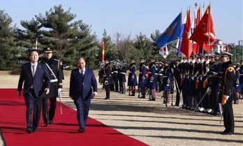 Welcome ceremony held in Seoul for President Nguyen Xuan Phuc