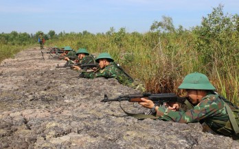 Đại đội Bộ binh huyện Thạnh Hóa quyết tâm giữ vững đơn vị vững mạnh toàn diện