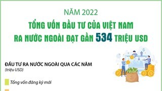 Việt Nam đầu tư ra nước ngoài đạt gần 534 triệu USD trong năm 2022