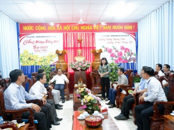 Secretary of Long An Provincial Party Committee - Nguyen Van Duoc visits and gives New Year greetings to units