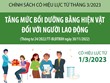 Tăng mức bồi dưỡng bằng hiện vật đối với người lao động