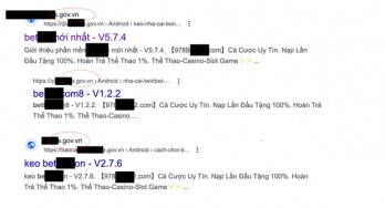Bùng phát quảng cáo website cờ bạc 'núp bóng' dưới link .gov.vn