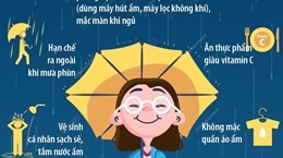 Chăm sóc sức khỏe khi thời tiết mưa phùn, nồm ẩm