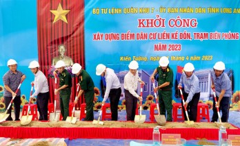 Khởi công xây dựng điểm dân cư liền kề Đồn, Trạm Biên phòng năm 2023