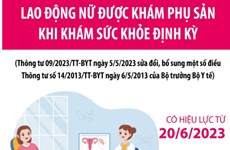 Từ 20/6/2023, lao động nữ được khám phụ sản khi khám sức khỏe định kỳ