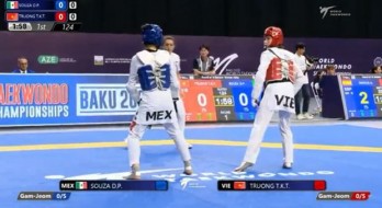 Nữ võ sỹ Việt Nam tạo 'địa chấn' khi đánh bại ĐKVĐ Taekwondo thế giới