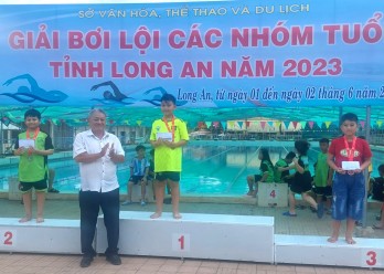 Tân Thạnh nhất toàn đoàn giải bơi lội các nhóm tuổi năm 2023