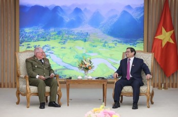 PM Pham Minh Chinh welcomes Cuban Minister of Revolutionary Armed Forces