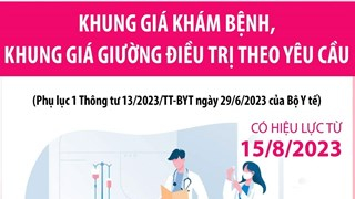 Khung giá khám bệnh, khung giá giường điều trị theo yêu cầu từ 15/8