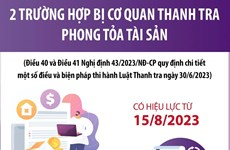 Hai trường hợp bị cơ quan thanh tra phong tỏa tài sản từ 15/8/2023