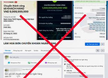 Cảnh giác chiêu lừa giả mạo biên lai chuyển tiền