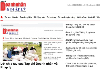 Tạp chí Doanh nhân và Pháp lý chia tay độc giả