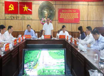 Secretary of Provincial Party Committee - Nguyen Van Duoc inspects progress of Provincial Road 823D and industrial parks in Duc Hoa district