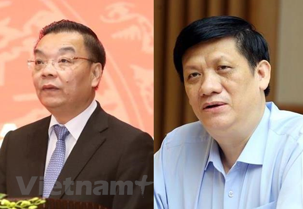 Truy tố hai cựu Bộ trưởng Chu Ngọc Anh (trái) và Nguyễn Thanh Long. (Nguồn: TTXVN)