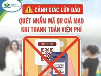 Bệnh viện nhi TW cảnh báo mã QR giả mạo tại quầy thanh toán viện phí