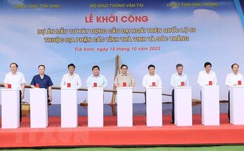 Thủ tướng phát lệnh khởi công Cầu Đại Ngãi bắc qua sông Hậu