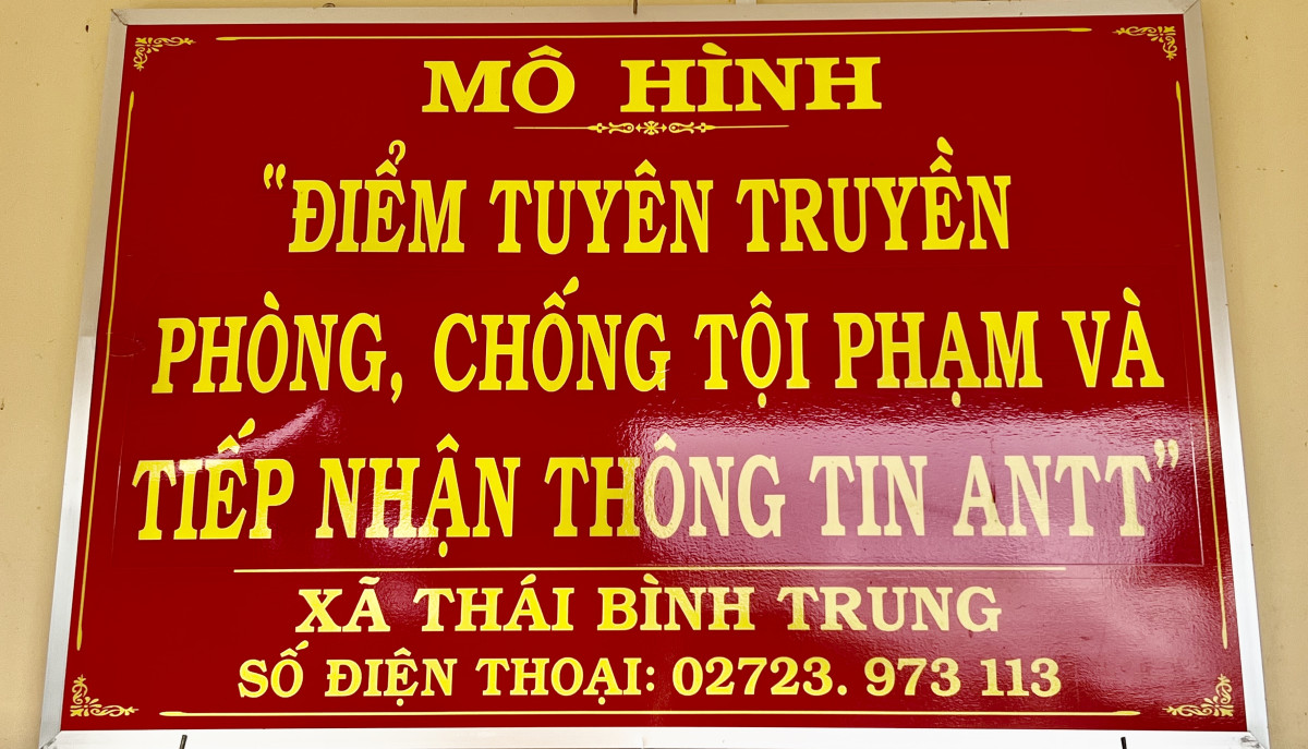 Mô hình Điểm tuyên truyền phòng, chống tội phạm và tiếp nhận thông tin an ninh, trật tự