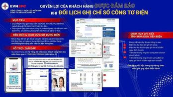 Quyền lợi của khách hàng được bảo đảm khi đổi lịch ghi chỉ số công tơ điện