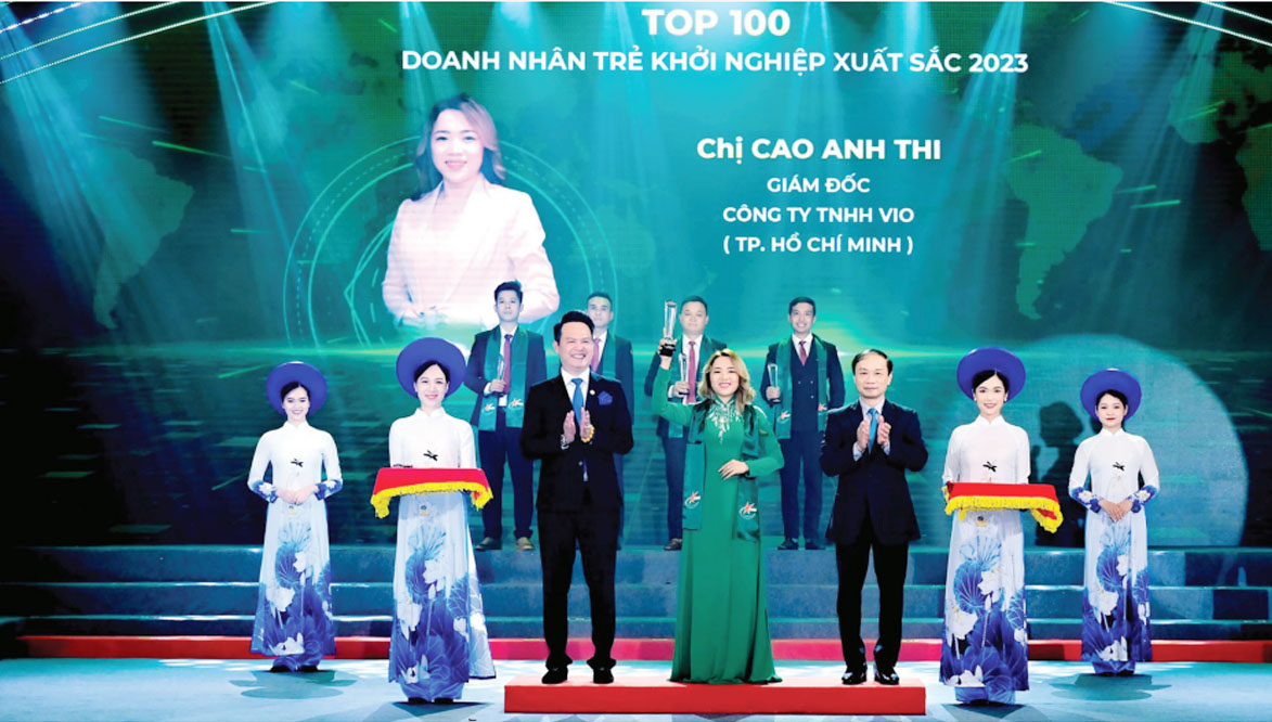 Cao Anh Thi vinh dự đạt tốp 100 doanh nhân trẻ khởi nghiệp xuất sắc năm 2023