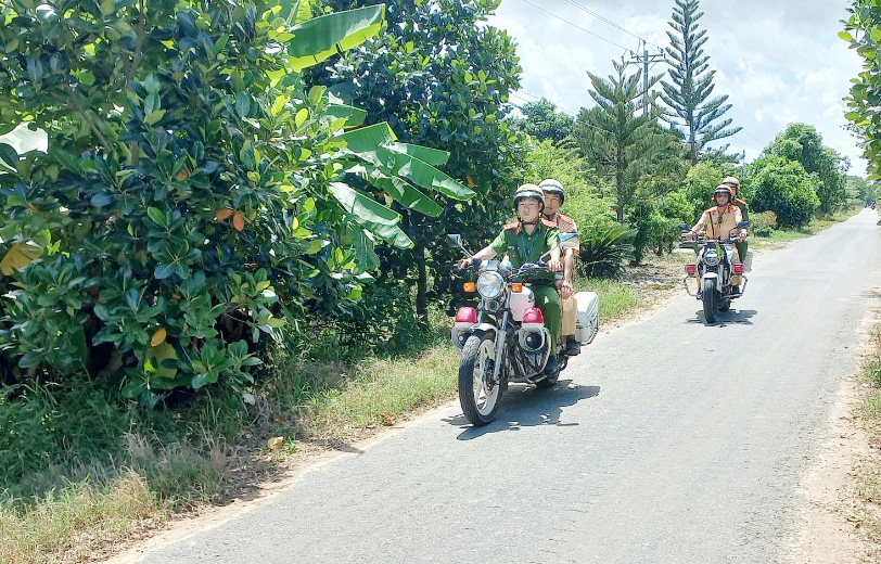 Công an huyện Tân Hưng tăng cường công tác tuần tra, kiểm soát vi phạm trật tự, an toàn giao thông