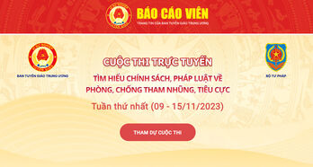 Cuộc thi trắc nghiệm trực tuyến tìm hiểu chính sách, pháp luật về phòng, chống tham nhũng, tiêu cực