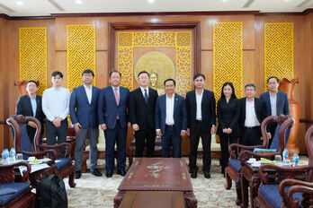 Secretary of Provincial Party Committee - Nguyen Van Duoc receives leaders of Samsung Engineering Company