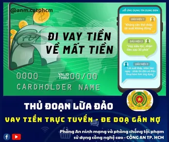 Công an TP.HCM cảnh báo nguy cơ chiếm đoạt tài sản khi vay tiền qua app