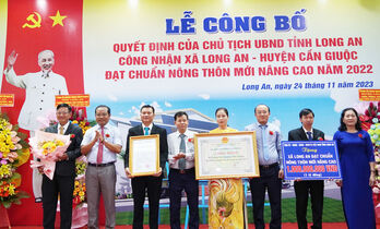 Long An: Xây dựng thành công xã nông thôn mới nâng cao