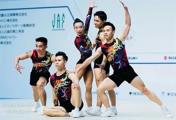 Vietnamese athletes win gold medal at Aerobic World Cup in Japan