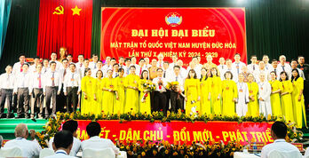 Ông Nguyễn Văn Dạn tái đắc cử Chủ tịch UBMTTQ Việt Nam huyện Đức Hòa nhiệm kỳ 2024-2029
