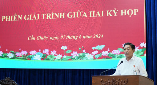 HĐND huyện Cần Giuộc tổ chức phiên giải trình giữa 2 kỳ họp