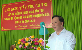 Chủ tịch UBND tỉnh tiếp xúc cử tri 10 xã, thị trấn huyện Đức Hòa