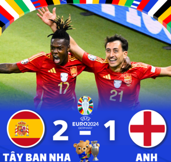 Tây Ban Nha áp đảo Anh, xứng đáng vô địch Euro 2024