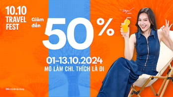 Traveloka Sale 10/10: Cơ hội du lịch 'sang chảnh' với giá 'hạt dẻ'