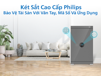 Bảo vệ tài sản với vân tay, mã số và ứng dụng trên két sắt cao cấp Philips