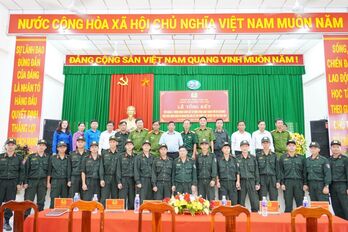 Tiểu đoàn 3, Trung đoàn Cảnh sát cơ động Đông Nam TP.HCM hoàn thành 25 ngày hành quân dã ngoại tại huyện Tân Trụ